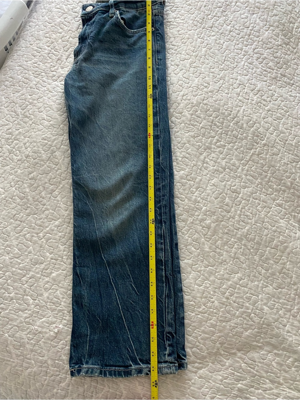 Zara Dark Blue Straight-Leg Jeans - Picture 6 of 8